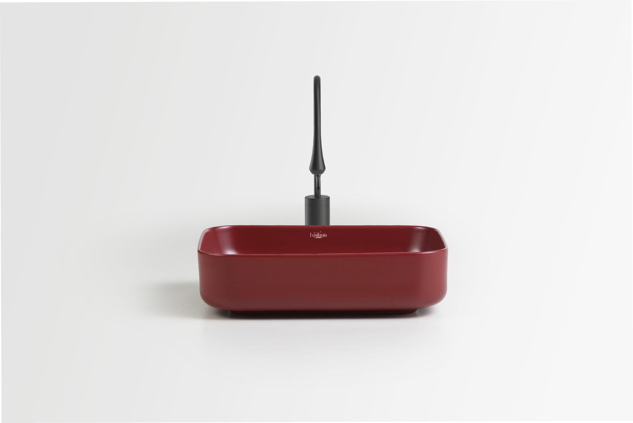 Luma Basin - 35.5 x 35.5 x 15mm - Matte Red
