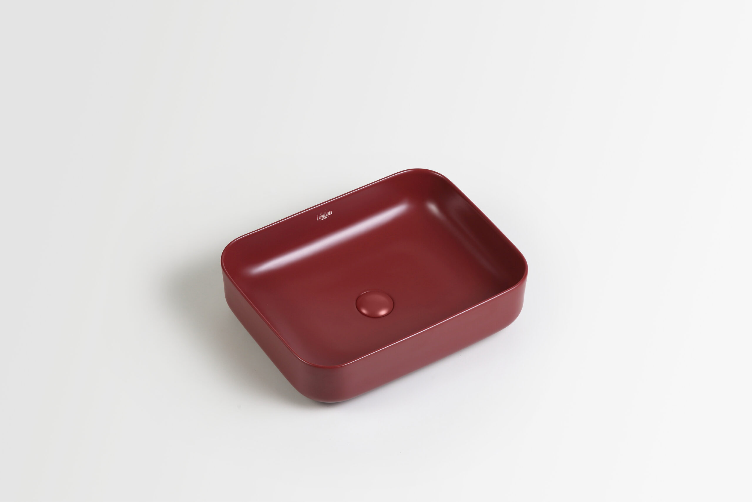 Luma Basin - 35.5 x 35.5 x 15mm - Matte Red